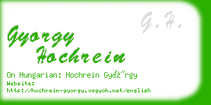 gyorgy hochrein business card